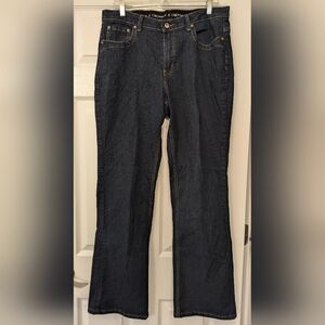 CATO Plus Size 14 Contour Slim Bootcut straight high waist dark wash Jeans comfy